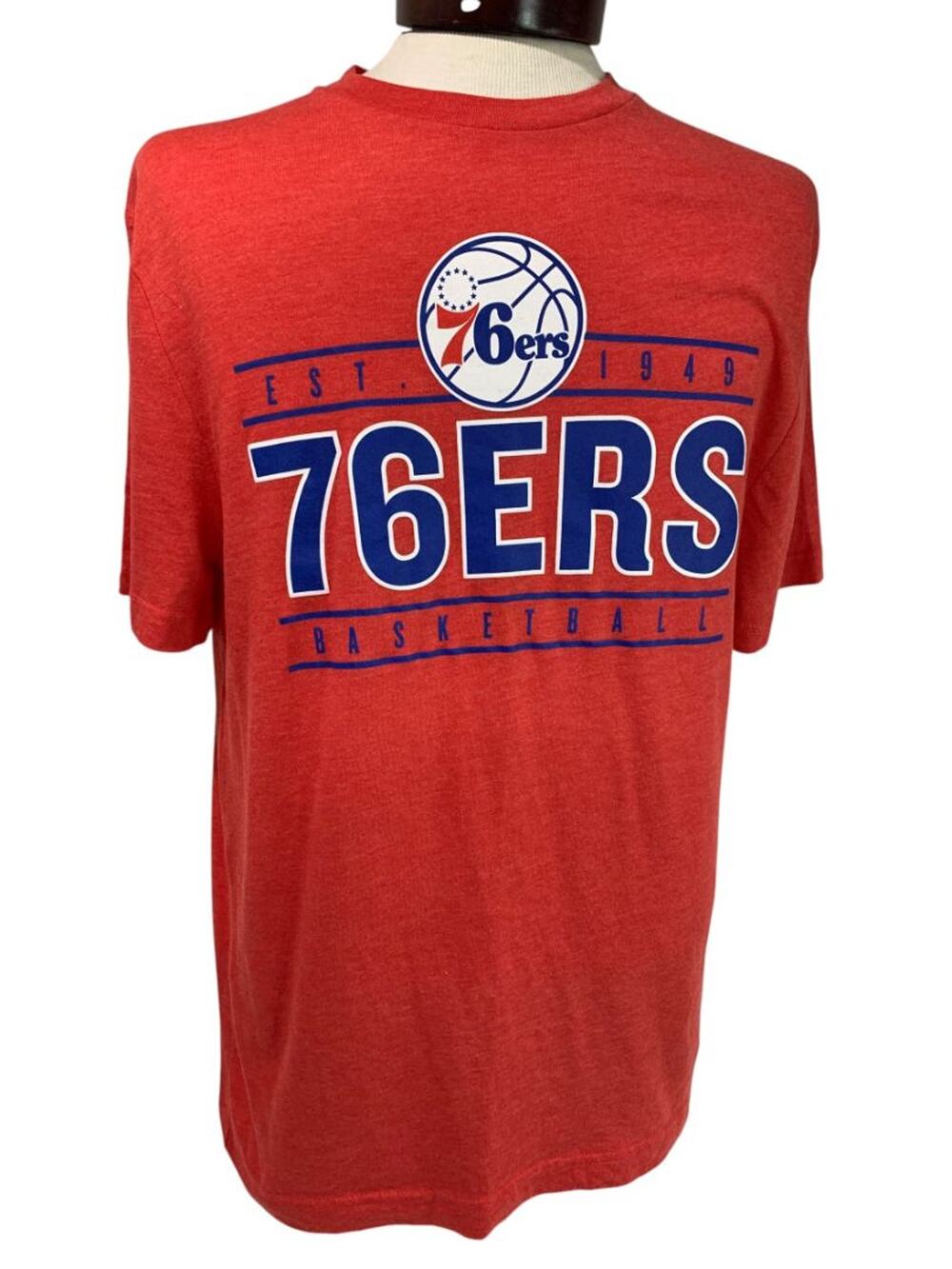 Medium NBA Philadelphia 76ers Mens Red Tshirt Soft Basketball‎